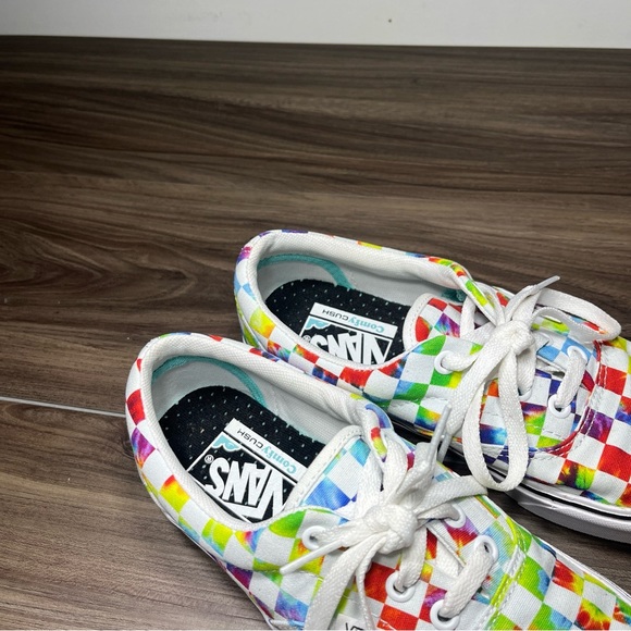 Vans Checkerboard tie dye shoes Mens 5,womens 6.5Comfy Cush - Picture 5 of 7